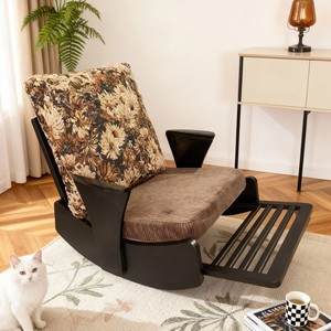 Fauteuil à bascule de luxe nordique avec certification CE européenne, idéal pour les hôtels haut de gamme, les appartements, les familles et les villas - Product Image 1