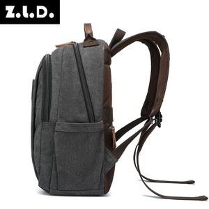 Холщовые повседневные спортивные рюкзаки ZUOLUNDUO для ноутбука с широким плечевым ремнем, дорожные рюкзаки, школьный рюкзак - Product Image 4