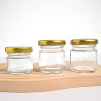 Mini Tarro de Vidrio Transparente con Tapa Metálica de Rosca, Recipiente Hermético a Prueba de Fugas para Miel, Mermelada, Recuerdos de Boda, Empaque de Regalos
