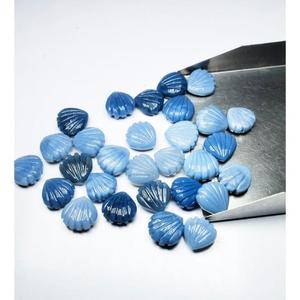Opale bleue naturelle 12x12mm, coquille d'opale, pierre précieuse bleue, opale naturelle pour bijoux, pierre précieuse en vrac, opale bleue - Product Image 6