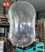Ballon météorologique géant en nylon transparent laminé sur mesure, haute barrière, à hélium, PA+PE, 2mx3m, haute altitude, hauteur fixe