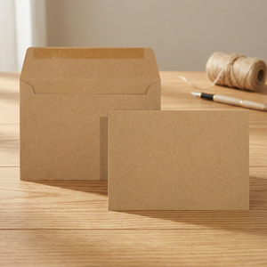 Enveloppes portefeuille en kraft 80 g/m² avec fenêtre, 162x114 mm, avec papier à fermeture humide pour emballage cadeau, OEM Malaisie, Modèle 6344 - Product Image 3