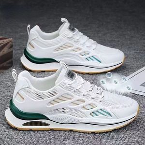 Zapatillas de Deporte para Hombre, Nueva Tendencia Nacional de Verano, Transpirables, de Malla, Blancas, con Suela Gruesa, Casuales, para Correr, Estilo Papá - Product Image 4