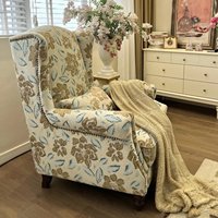 Meubles sur mesure, usine de Foshan, meubles vintage de style américain : fauteuil bleu capitonné Tiger pour salon, chambre à coucher