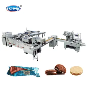 Mesin Pembuat Sandwich Krim Biskuit Kecil Otomatis Pembelian Lanjutan Baru untuk Memproduksi Biskuit