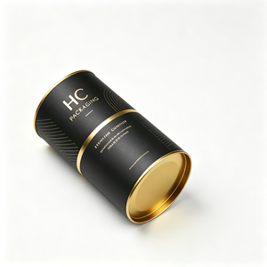 Luxury Gold Foil Logo Rigid Cardboard <b>Round</b> Cylinder Tube <b>Box</b> for Fragrance Perfume Scented Candle Packaging OEM Factory - Product Image 3