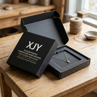 Boîte d'expédition en carton ondulé personnalisée XJY avec mousse pour emballage de colliers et bijoux