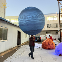 Marionnette gonflable de style personnalisé, planète réaliste, décoration céleste pour les événements sur le thème des étoiles, les présentoirs de centres commerciaux et les toiles de fond de fête