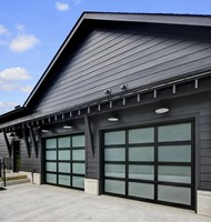 Porte de garage électrique en aluminium et verre double, pliable, anti-effraction, étanche, design moderne, sur mesure pour entrepôt
