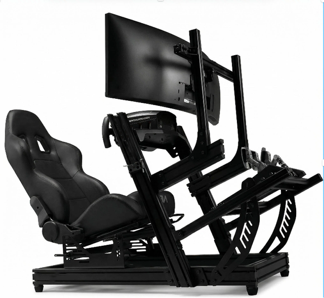 Front & Side Mount Edition Ultra-comfortable Adjustable Seat F-GT Elite Sim Racing Simulator Kit