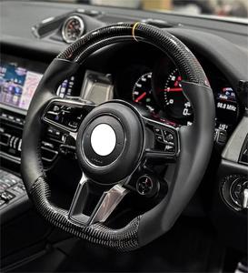 Volante de fibra de carbono mejorado para Porsche Panamera Cayenne 957 <span class=keywords><strong>Macan</strong></span> <span class=keywords><strong>2019</strong></span> 996 997 Cayman 987,1 997,2 991 991,1 - Product Image 5