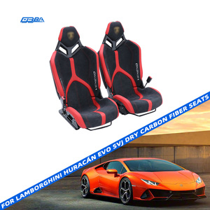 Siège de voiture en cuir Nappa Alcantara et fibre de carbone sèche SVJ personnalisable haut de gamme pour Lamborghini EVO - Product Image 1