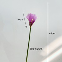 EVA Calla-Lilie künstliche Blume, natürlich wirkende Kunstblume, einzelner Stiel, Hochzeits- und Heimdekoration, Blumenarrangement