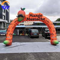 Arche gonflable géante personnalisée en forme de mangue pour publicité extérieure en centre commercial, accessoires décoratifs gonflables avec souffleur