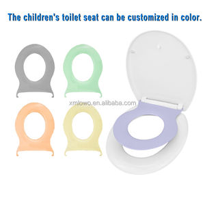 Asiento de Inodoro Familiar Dos en Uno para Niños, Cierre Suave, Diseño Moderno de Plástico para Uso en el Baño del Hogar, Características para Adultos y Niños - Product Image 2