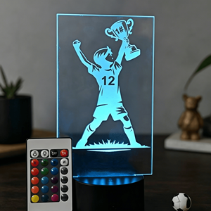 Soccer Football Fans Gift Messi Ronaldo 7/16 Colors 3D Acrylic LED Model Night <b>Light</b> - Product Image 1