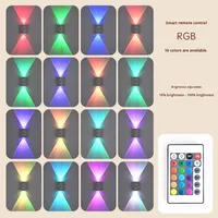 Applique Murale Intelligente RGBW Transfrontalière Sept Couleurs Dégradé LED Veilleuse Rechargeable Détection du Corps Humain Caractéristiques Magnétiques