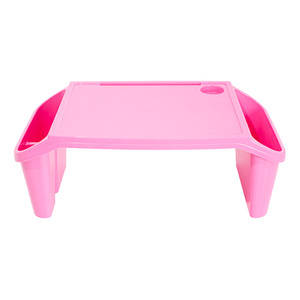 Xách tay giường bằng văn bản ăn uống trò chơi lớp học màu xanh lá cây trẻ em Lap nhựa ăn sáng máy tính xách tay Khay bảng bàn với túi bên - Product Image 1