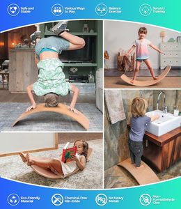Planche d'équilibre en bois pour enfants, idéale pour l'intégration sensorielle, l'exercice, le yoga et les activités sportives et de divertissement – Offre Spéciale - Product Image 6