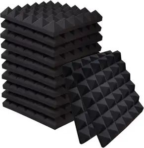 Pannello acustico ad alta densità di riduzione del rumore parete insonorizzata piramide pannelli in schiuma acustica spugna