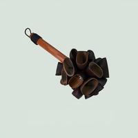 Natuurlijke Indonesische fruitenschelp handbel - houten geluidsgewijs instrument voor yoga, meditatie, stressverlichting, genezing lichaam en geest.