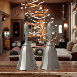 Cloche de service rétro en alliage de zinc brillant, à manivelle, pour la décoration de la maison, des bars et des restaurants, attirant la prospérité - Product Image 3