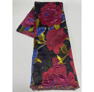 Gran Oferta: Última Colección al Por Mayor de Tela de Organza Bordada con Brocado Jacquard y Encaje para Fiestas de Mujeres Nigerianas (por Yardas) - Product Image 6
