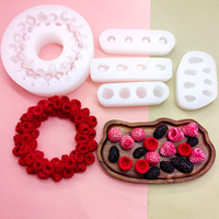 Moldes de Silicona para Fondant de Azúcar con Forma de Frutas 3D, 4 Tipos, Mini, Lindos, Hechos a Mano, para Decoración de Pasteles y Repostería