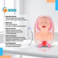 Entraîneur d'intubation pédiatrique avec système de rétroaction des voies respiratoires Modèle de formation Mannequin d'intubation nouveau-né Kit de pratique