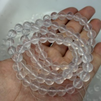 Bracelet en quartz laiteux naturel, perles rondes lisses, cristal de guérison non traité, image Feng Shui, luxe
