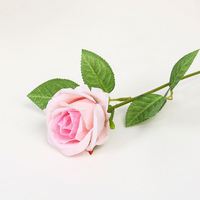 Roses artificielles réalistes en mousse PE rouge pour mariage, fête des pères et décoration intérieure – Branche florale longue durée