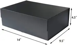 Custom Matte Black Magnetic Closure Gift Box - Luxury Packaging Solution For Clothing Wig And More