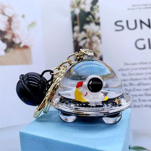 New Acrylic Into Oil Floating Astronaut Black Gold Keychain Pendant Liquid Small Gift Girl <b>Backpack</b> Pendant Accessories - Product Image 6