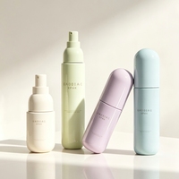 Flacon pompe vaporisateur en PET de luxe pour cosmétiques, huiles capillaires et lotions corporelles, impression sérigraphique, 50/80/100/120 ml, pour emballage de soins personnels