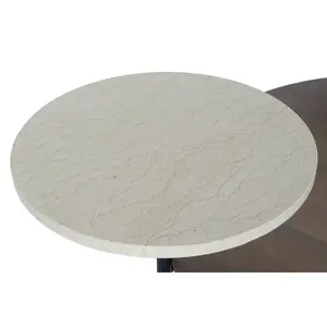 MESA DE CENTRO DE METAL Y MDF 118X90X61 NEGRA - Product Image 3