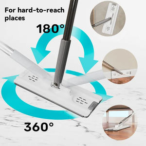 Nouvelle Arrivée : Serpillère Plate Magique Humide et Sèche avec Seau, en Microfibre, Manche en Acier Inoxydable, Fabrication Usine, pour un Nettoyage Facile - Product Image 3