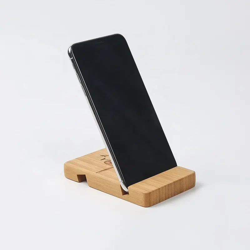 2021 trend Mini supporto portatile in bambù Tablet supporto per telefono cellulare Mini supporto per telefono cellulare adatto per interni ed esterni
