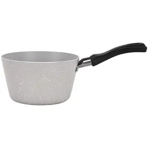 Hot selling non stick mini Slanted milk pot induction bottom with high quality ceramic nonstick coating aluminium milk pot pan