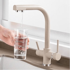 صنابير المطبخ الأكثر مبيعًا من المصنع ، خلاط صنبور نحاسي ، حوض أسود غير لامع ، صنبور مطبخ ثلاثي الاتجاه - Product Image 2