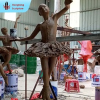 Sculpture de danseuse de ballet en bronze, figurine de ballerine en bronze, ornement de danse en bronze