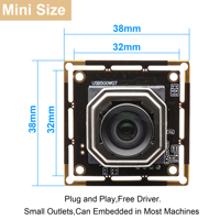 Modul Kamera USB ELP 5MP 30FPS Auto Focus Lightburn IMX335 Modul Webcam CMOS Warna Dengan Lensa Tanpa Distorsi untuk Raspberry PI PC