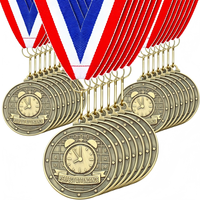 Médaille de campagne pour animaux de compagnie en alliage de zinc, motif animal mignon, plaquée or, gravée au laser, OEM/ODM