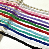 Ruban de 0,8 cm pour accessoires de vêtements et textiles de maison, garnitures à paillettes, dentelle tricotée dorée écologique pour chaussures et sacs