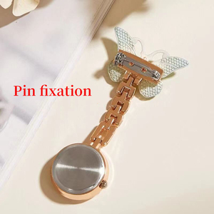Vlinder Kleurrijke <span class=keywords><strong>Fob</strong></span> Quartz Beweging Verpleegster Broche Pocket <span class=keywords><strong>Fob</strong></span> Wijzerplaat Horloge Borstclip 3bar Waterbestendig Dokter Horloge - Product Image 4