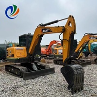 Mini-excavatrice d'occasion SANY SY60, moteur Isuzu, 6 tonnes, petite excavatrice d'occasion avec une capacité de godet de 0,22-0,3 m³
