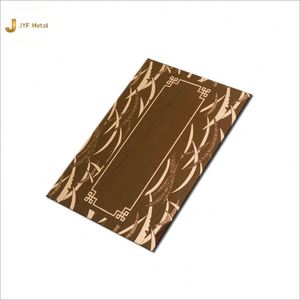 EX132 Decorative Stainless Steel <b>Sheet</b> <b>Mirror</b> Etched Rose Gold Gold Color for Elevator Cabin Interior Decoration - Product Image 2