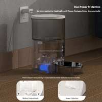 Distributeur automatique de nourriture pour animaux de compagnie OEM 6L, contrôle intelligent par application WiFi, distributeur de nourriture pour chat et chien, anti-fuite, en plastique avec fonction caméra