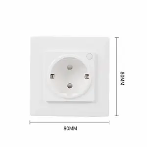 Ab/İngiltere standart Tuya akıllı Wifi cam Panel ab standart akıllı Wifi dokunmatik ekran kristal siyah renk 80*80*50mm CN93