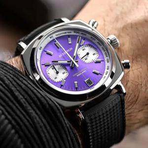 Nuevo Reloj de Lujo de Cuarzo Esqueleto 2023, Personalizado para Buceo, Esfera de 42mm con Efecto Rayos de Sol, Movimiento, Correa de Cuero, Suministro Directo de Fábrica - Product Image 3