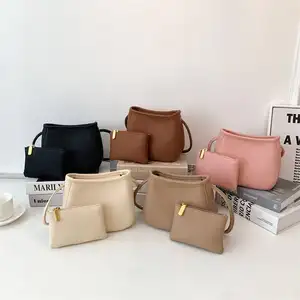 2023 Novo Verão Barato Pequenos Sacos Mulheres Bolsas Senhoras Um Ombro Mensageiro 2Pcs Square Bucket Bag